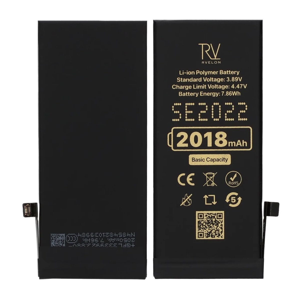 Rvelon Premium Batteri for iPhone SE 2022 – 2018mAh