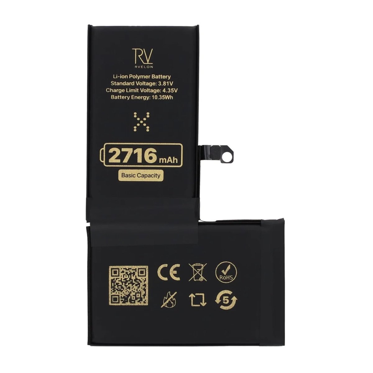 Rvelon Premium Batteri for iPhone X – 2716mAh