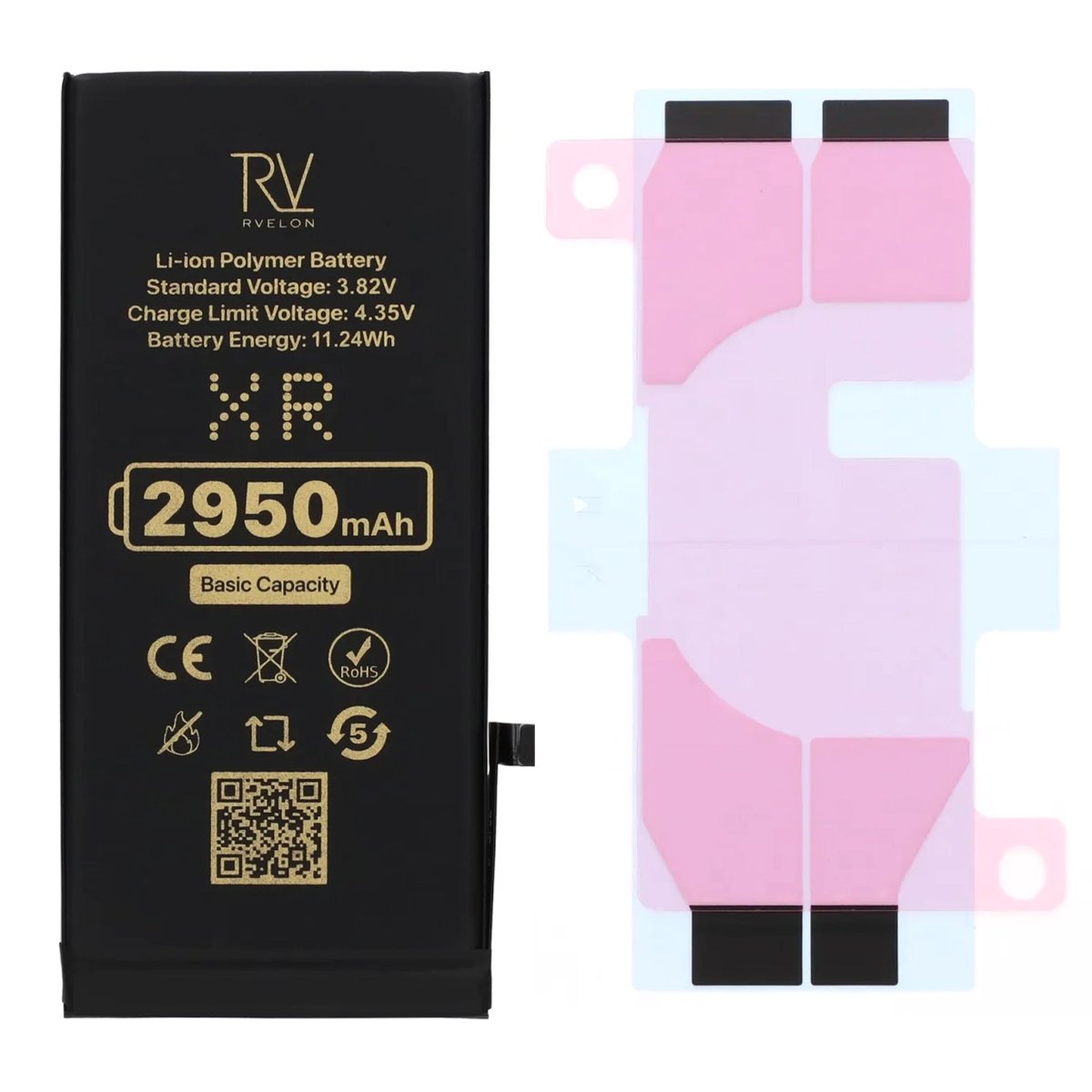 Rvelon Premium Batteri for iPhone XR – 2950mAh