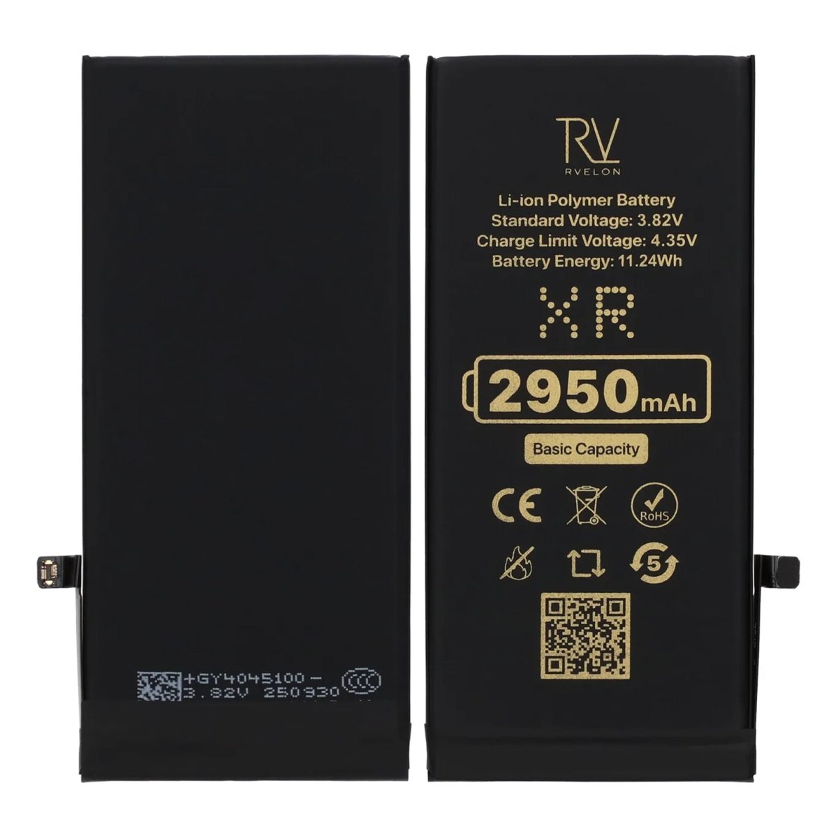 Rvelon Premium Batteri for iPhone XR – 2950mAh