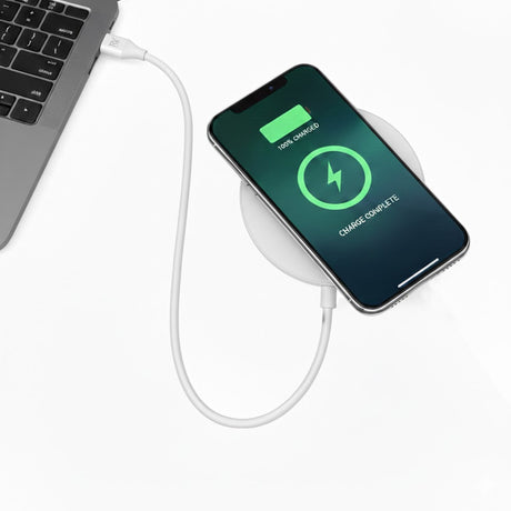 Rvelon Trådløs MagSafe Lader med stativ Qi2 15W USB-C Hvit