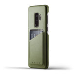 Mujjo Samsung Galaxy S9 Plus Deksel Full Leather Wallet Case Olive Green