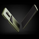 Mujjo Samsung Galaxy S9 Plus Deksel Full Leather Wallet Case Olive Green