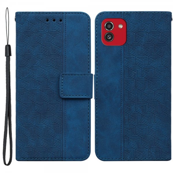 Samsung Galaxy A03 Etui Mønster Blå