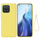 Samsung Galaxy A03 Deksel med Stropp Silikon Gul