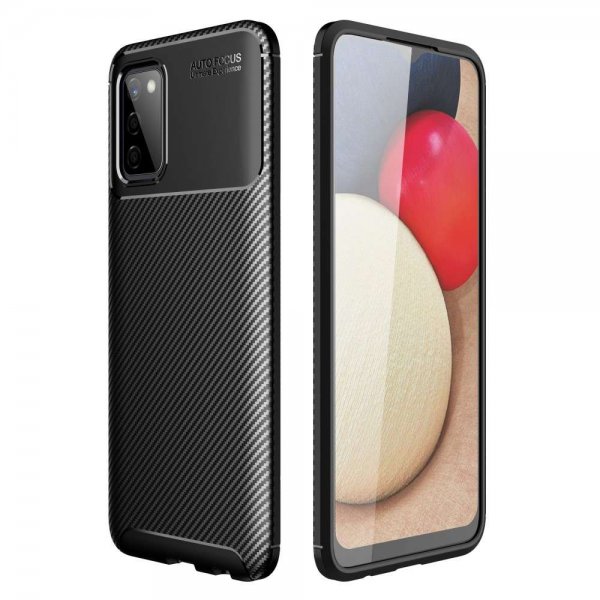 Samsung Galaxy A03s Deksel Karbonfibertekstur Svart