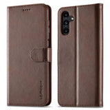 Lc.Imeeke Samsung Galaxy A04s/Galaxy A13 5G Etui med Kortlomme stativfunksjon Mørkebrun