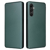 Samsung Galaxy A05s Etui Karbonfibertekstur Grønn