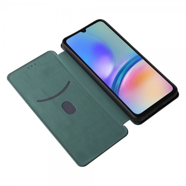 Samsung Galaxy A05s Etui Karbonfibertekstur Grønn