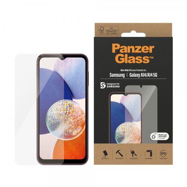 PanzerGlass Samsung Galaxy A14 Skjermbeskytter Ultra-Wide Fit