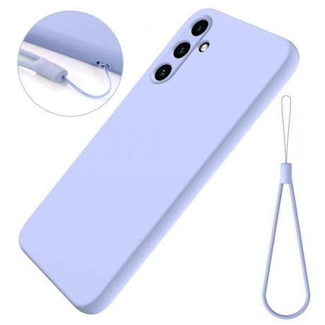 Samsung Galaxy A15 Deksel med Stropp Silikon Lilla