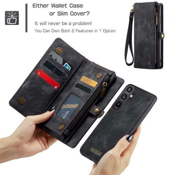 CaseMe Samsung Galaxy A16 Etui 008 Series Avtakbart Deksel Svart