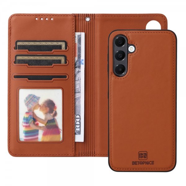Betopnice Samsung Galaxy A16 Etui Avtagbart Deksel 005 Brun