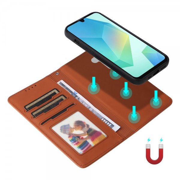 Betopnice Samsung Galaxy A16 Etui Avtagbart Deksel 005 Brun