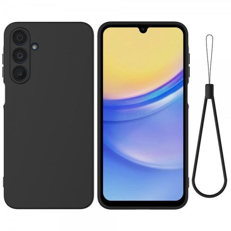 Samsung Galaxy A16 Deksel med Stropp Silikon Svart