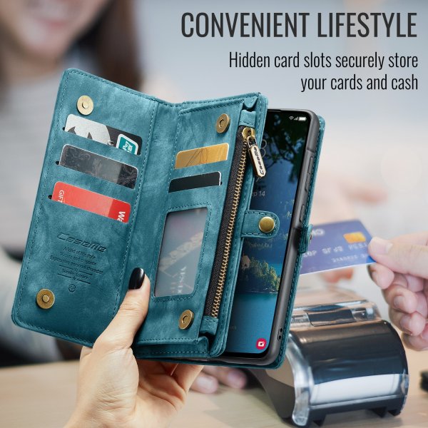 CaseMe Samsung Galaxy A17 Etui 008 Series Avtakbart Deksel Blå