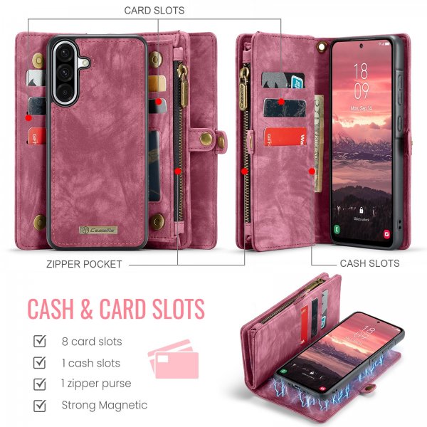 CaseMe Samsung Galaxy A17 Etui 008 Series Avtakbart Deksel Rød