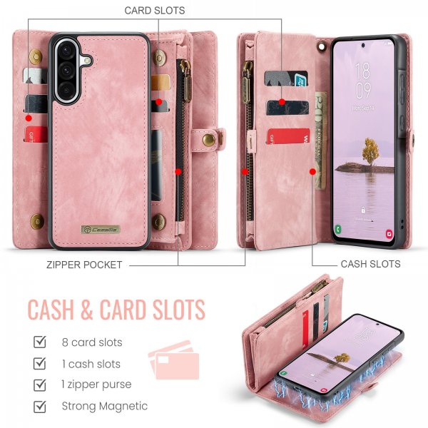 CaseMe Samsung Galaxy A17 Etui 008 Series Avtakbart Deksel Rosa