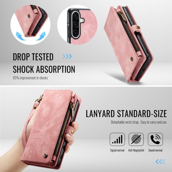 CaseMe Samsung Galaxy A17 Etui 008 Series Avtakbart Deksel Rosa