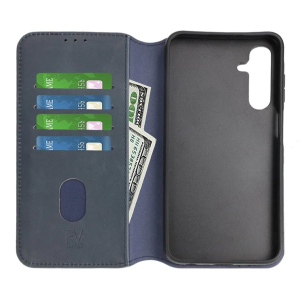 Rvelon Samsung Galaxy A25 Etui 4 Kortlomme Blå