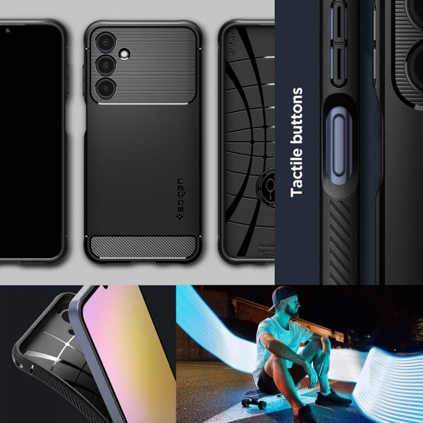Spigen Samsung Galaxy A25 Deksel Rugged Armor Matte Black