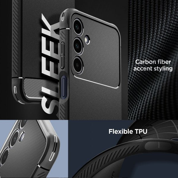 Spigen Samsung Galaxy A25 Deksel Rugged Armor Matte Black