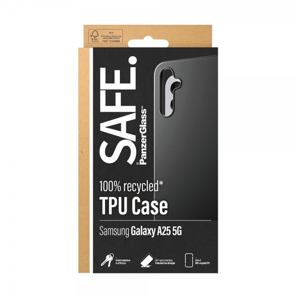 SAFE. by PanzerGlass Samsung Galaxy A25 Deksel Soft TPU Case Svart