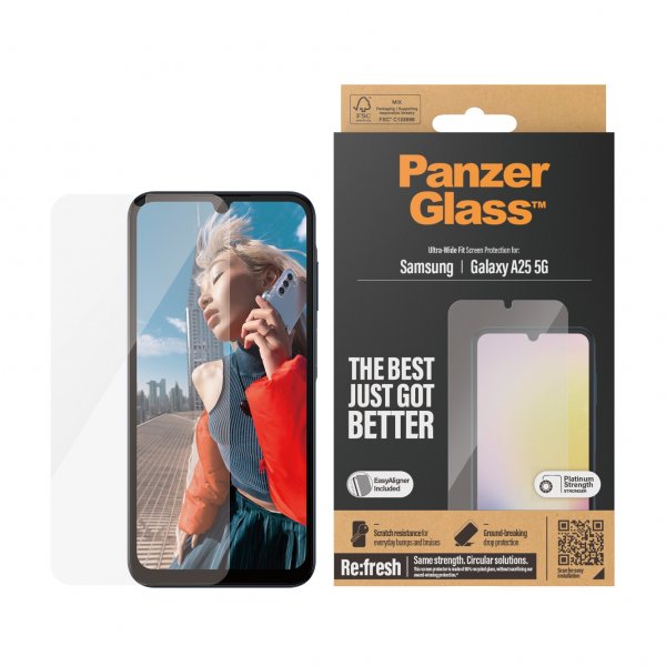 PanzerGlass Samsung Galaxy A25 Skjermbeskytter Ultra-Wide Fit