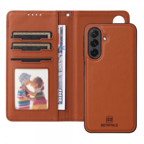 Betopnice Samsung Galaxy A26 Etui Avtagbart Deksel 005 Brun
