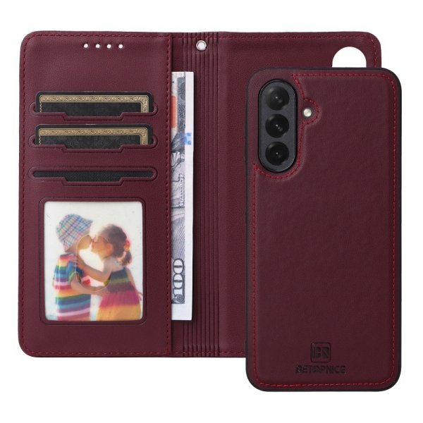 Betopnice Samsung Galaxy A26 Etui Avtagbart Deksel 005 Rød