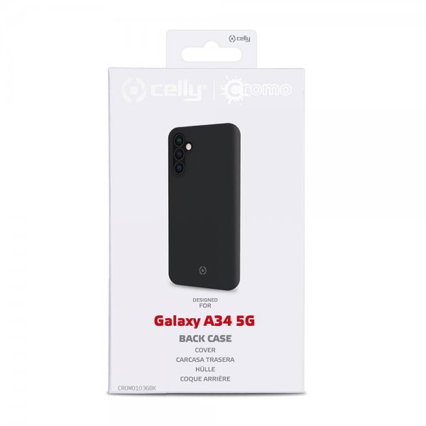Celly Samsung Galaxy A34 5G Deksel CROMO Svart