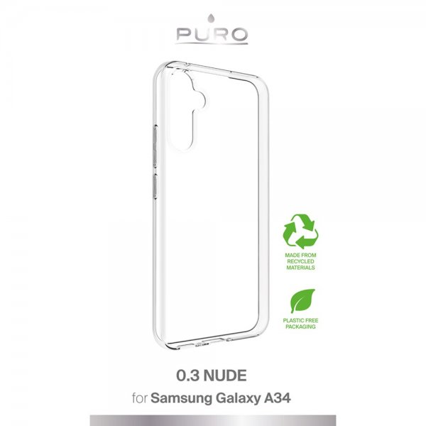 Puro Samsung Galaxy A34 5G Deksel Nude Transparent