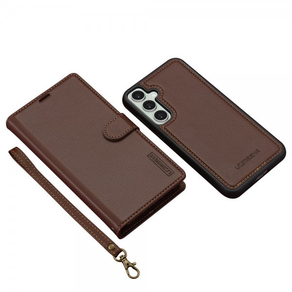 Lc.Imeeke Samsung Galaxy A35 Etui Avtagbart Deksel L2 Series MagSafe Brun