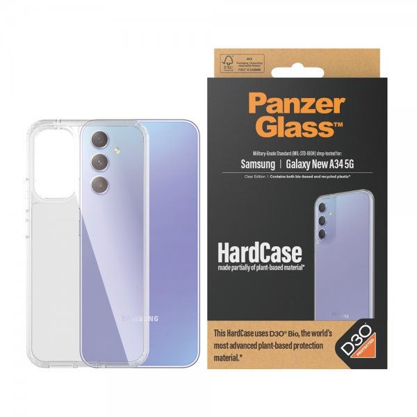 PanzerGlass Samsung Galaxy A35 Deksel HardCase D3O Transparent