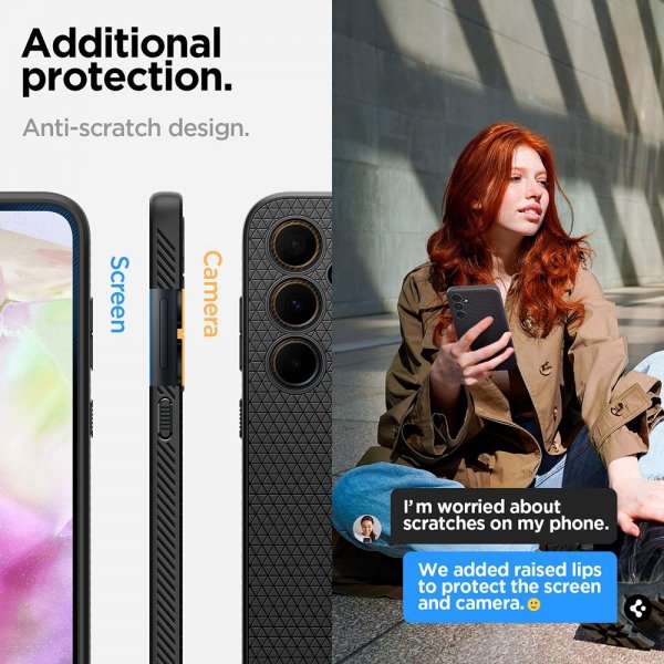 Spigen Samsung Galaxy A35 Deksel Liquid Air Matte Black