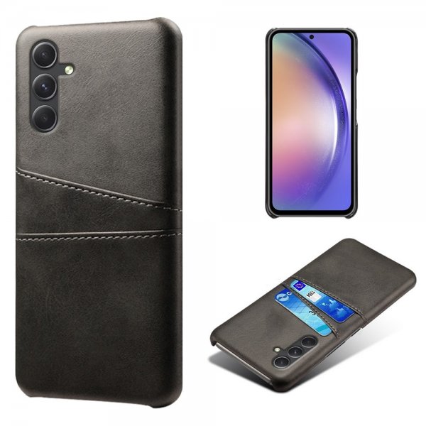 Samsung Galaxy A35 Deksel med To Kortlommer Svart