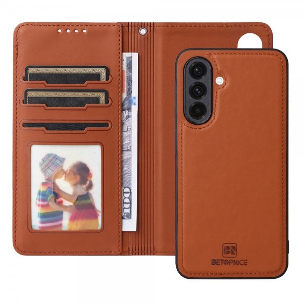 Betopnice Samsung Galaxy A36 Etui Avtagbart Deksel 005 Brun