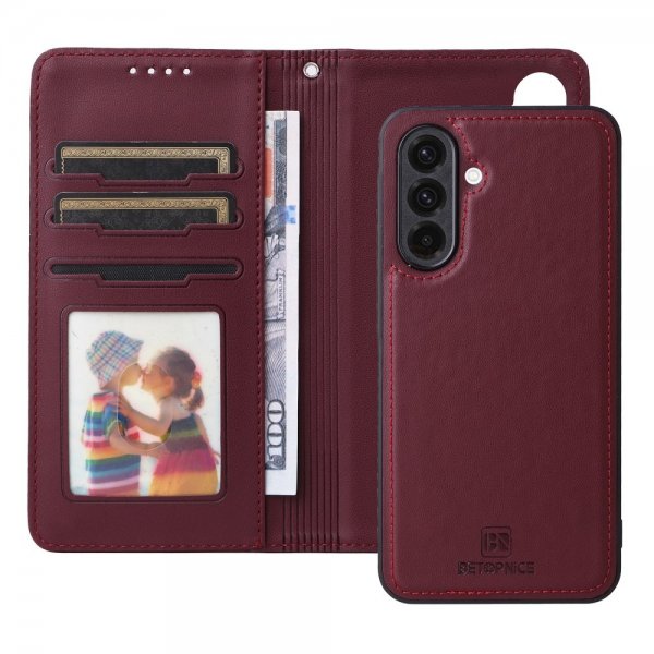 Betopnice Samsung Galaxy A36 Etui Avtagbart Deksel 005 Rød