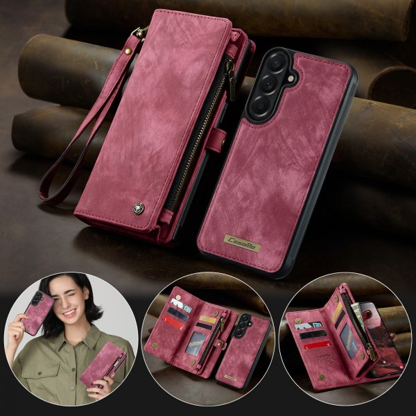CaseMe Samsung Galaxy A37 Etui 008 Series Avtakbart Deksel Rød