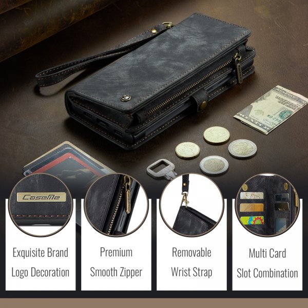 CaseMe Samsung Galaxy A37 Etui 008 Series Avtakbart Deksel Svart