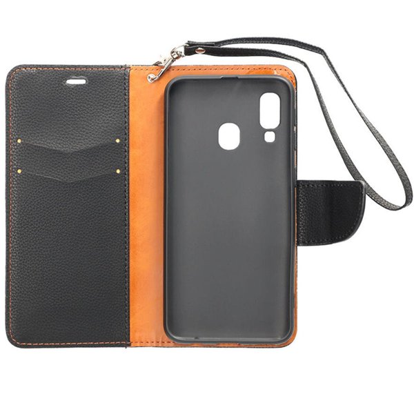 Samsung Galaxy A40 Etui med Stativ Svart