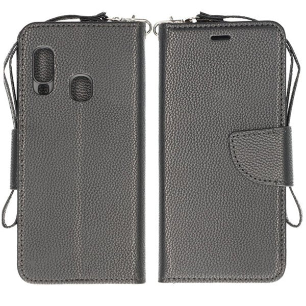 Samsung Galaxy A40 Etui med Stativ Svart
