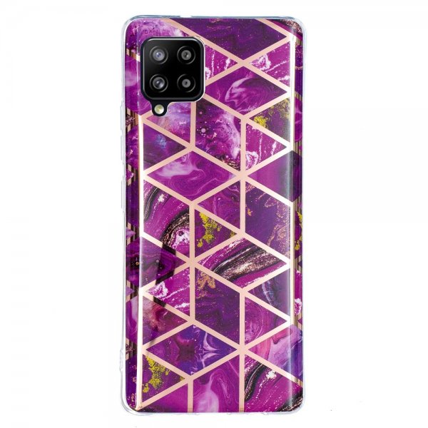 Samsung Galaxy A42 5G Deksel Marmor Magenta
