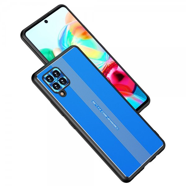 Samsung Galaxy A42 5G Deksel med Metallplate Blå