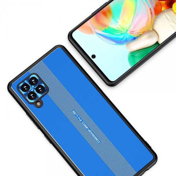 Samsung Galaxy A42 5G Deksel med Metallplate Blå