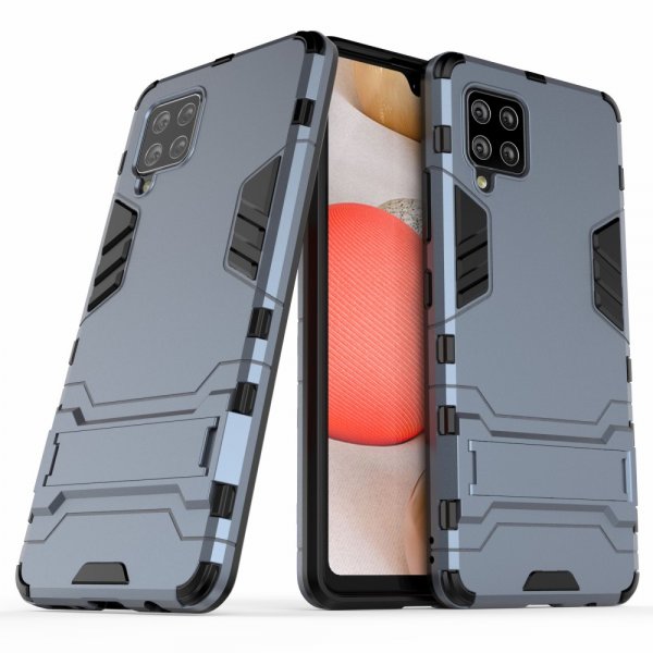 Samsung Galaxy A42 5G Deksel Armor Stativfunksjon Blå