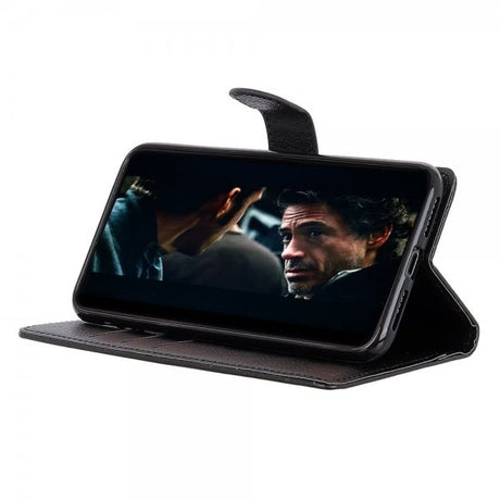 Samsung Galaxy A50 Etui Litchi Svart