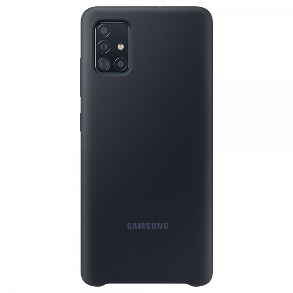 Samsung Original Galaxy A51 Deksel Silikoni Cover Svart