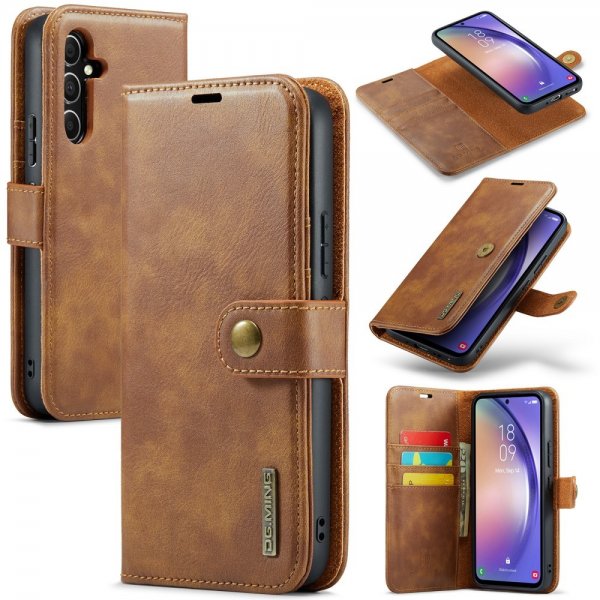 Dg.Ming Samsung Galaxy A54 5G Etui Avtagbart Deksel Brun