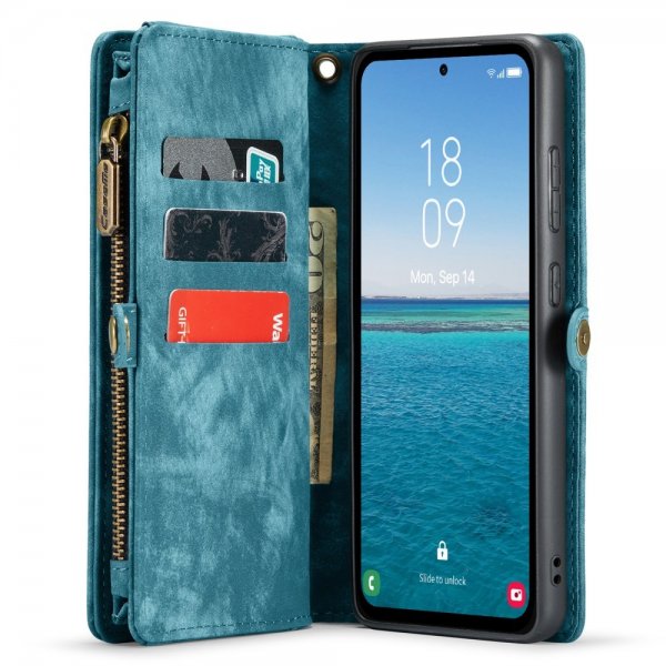 CaseMe Samsung Galaxy A55 Etui 008 Series Avtakbart Deksel Blå